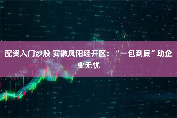 配资入门炒股 安徽凤阳经开区：“一包到底”助企业无忧
